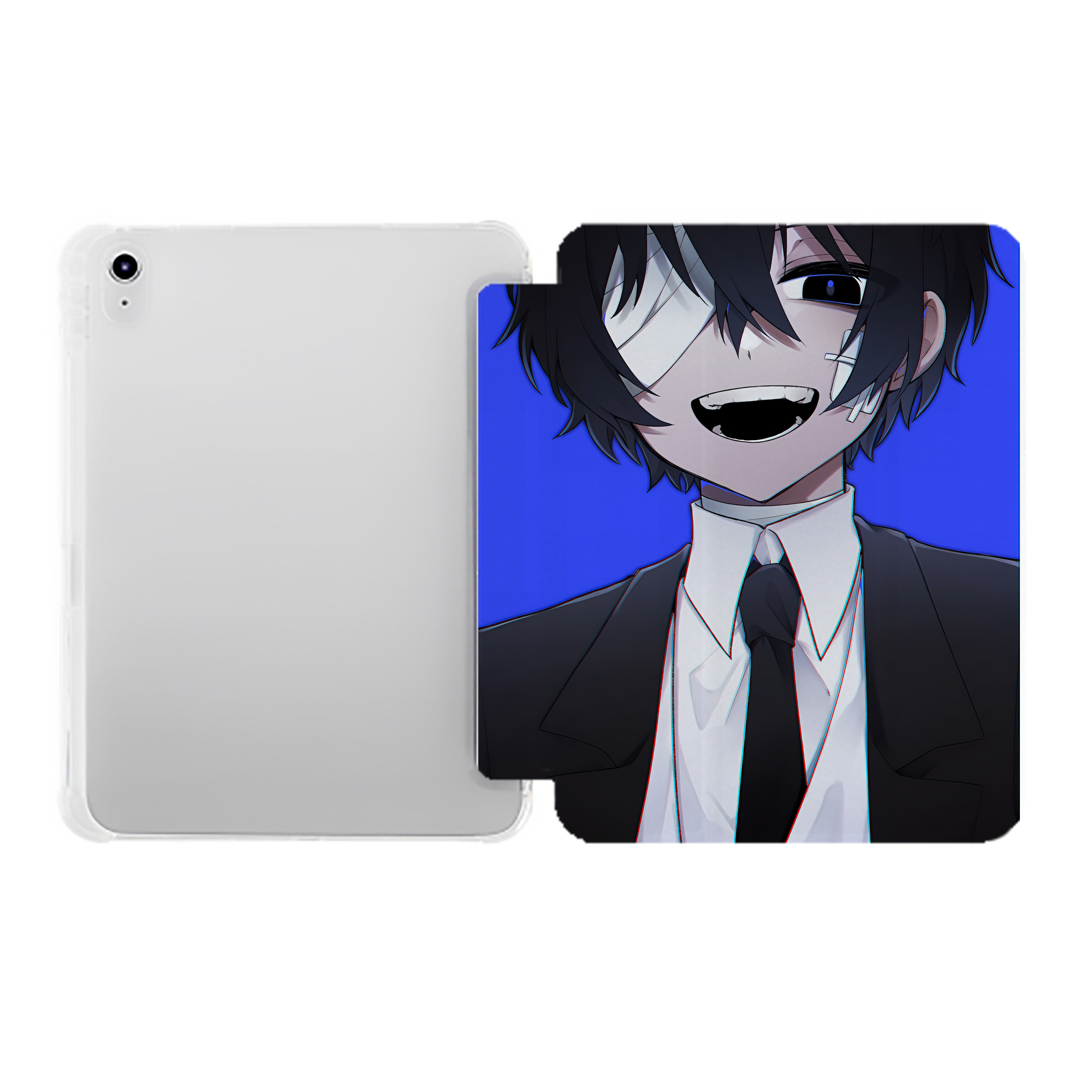 （画像用） 文豪ストレイドッグス Bungo Stray Dogs IPad ケース ペン収納付き 三つ折りスタンド PUレザー×シリコン 対応機種9.5/10.5/10.9インチ